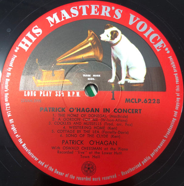 Patrick O'Hagan : In Concert (LP)