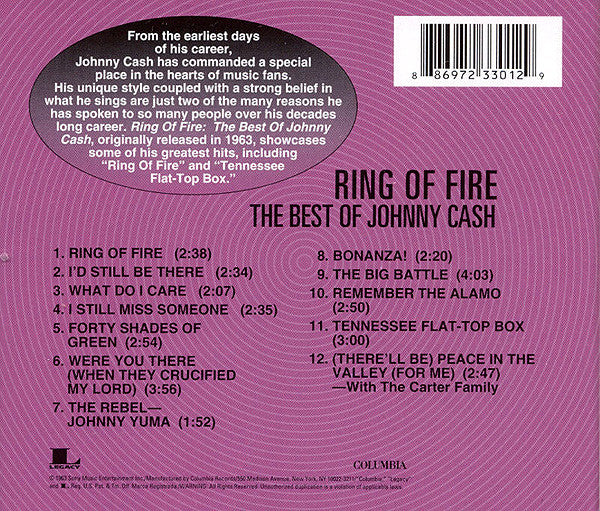 Johnny Cash : Ring Of Fire (The Best Of Johnny Cash) (CD, Comp, RE)