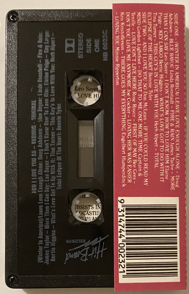 Various : And I Love You So (Cass, Comp)