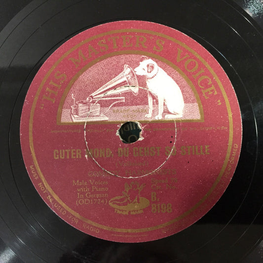 Comedy Harmonists* : Guter Mond, Du Gehst So Stille / Schlafe, Mein Prinzchen, Schlaf Ein (Shellac, 10", RP)