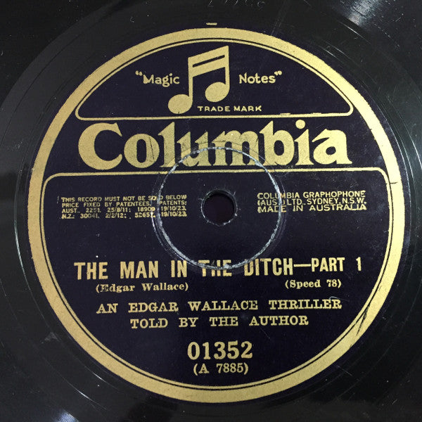 Edgar Wallace : The Man In The Ditch (Shellac, 10")