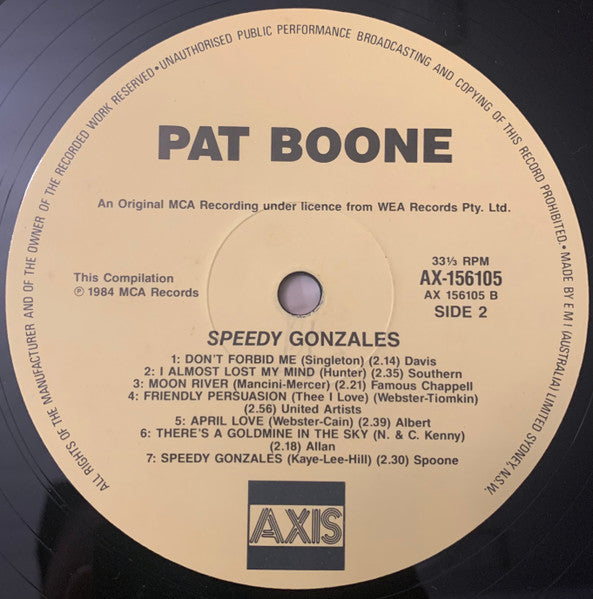 Pat Boone : Speedy Gonzales (LP, Comp)