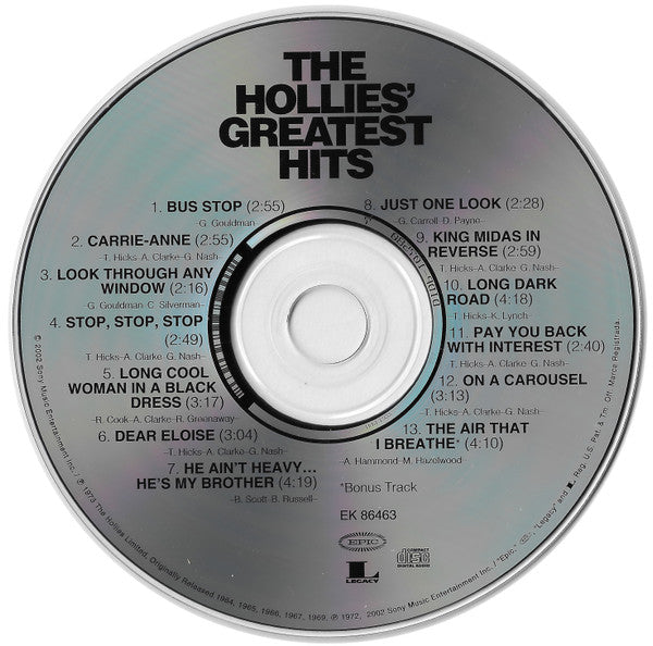 The Hollies : The Hollies' Greatest Hits (CD, Comp, RM)