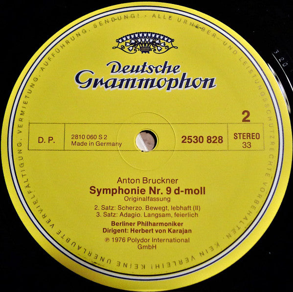 Anton Bruckner - Berliner Philharmoniker · Herbert von Karajan : Symphonie Nr. 9 (LP)