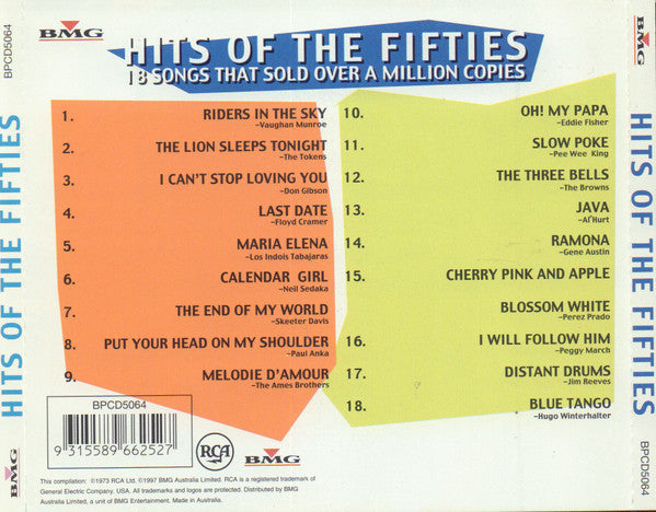Various : Hits Of The Fifties (CD, Comp, RE)