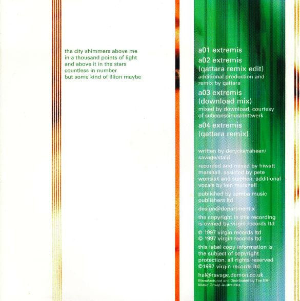 Hal (2) Featuring Gillian Anderson : Extremis (CD, Maxi)
