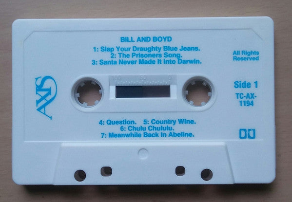 Bill And Boyd : Bill & Boyd (Cass, Album, RE)