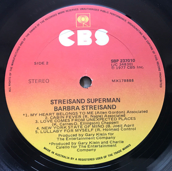 Barbra Streisand : Streisand Superman (LP, Album)