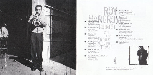 Roy Hargrove Quintet : With The Tenors Of Our Time (CD, Album)