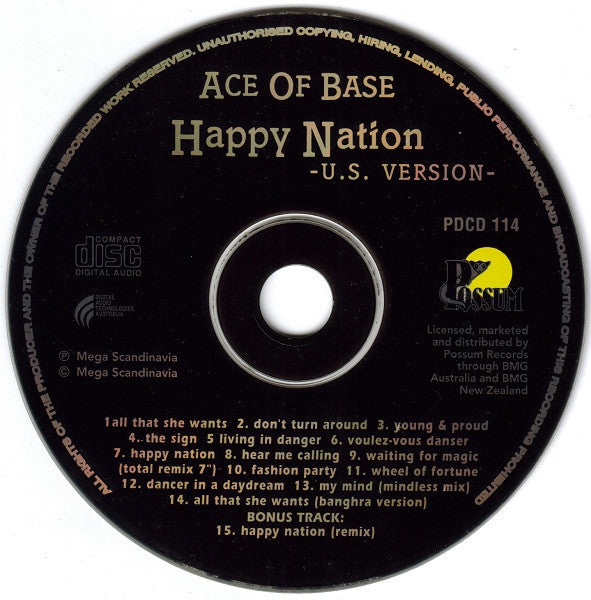 Ace Of Base : Happy Nation (U.S. Version) (CD, Album)