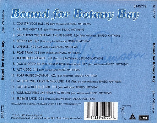 John Williamson : Bound For Botany Bay (CD, Album, RE)