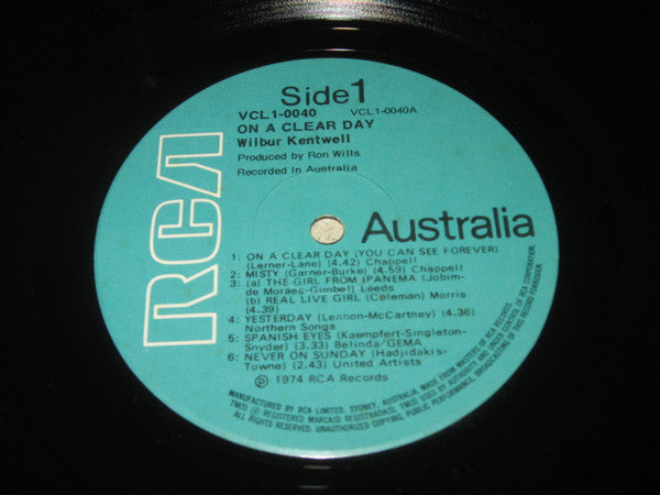 Wilbur Kentwell : On A Clear Day (LP, Album)