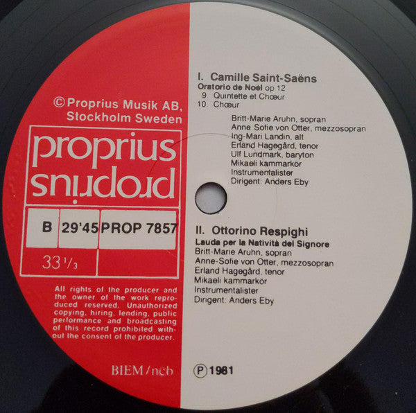 Camille Saint-Saëns / Ottorino Respighi : Oratorio De Noël / Lauda Per La Natività Del Signore (LP, Album)