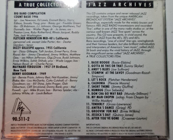Unknown Artist : Big Band Compilation - Jazz Archives (CD)