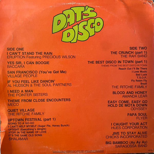 Various : Dat's Disco (LP, Comp)