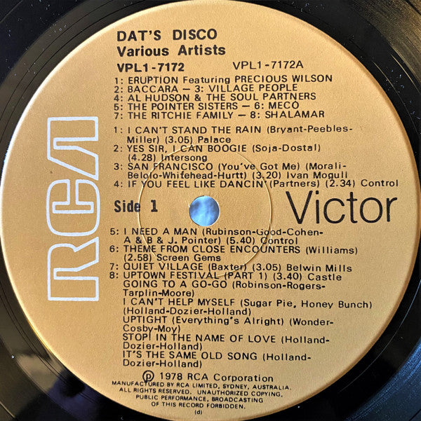 Various : Dat's Disco (LP, Comp)