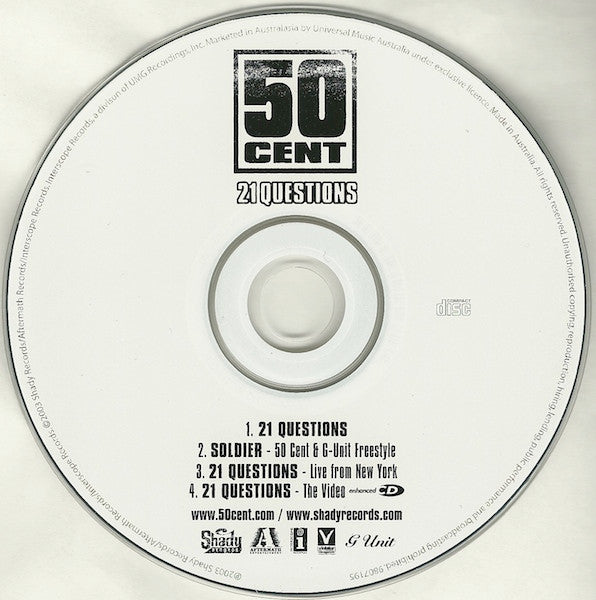 50 Cent : 21 Questions (CD, Single, Enh, Ltd)