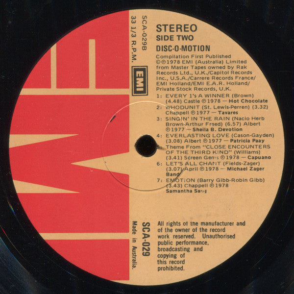 Various : Disc-O-Motion (LP, Comp)