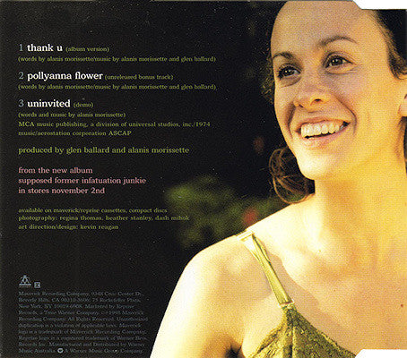 Alanis Morissette : Thank U (CD, Single)