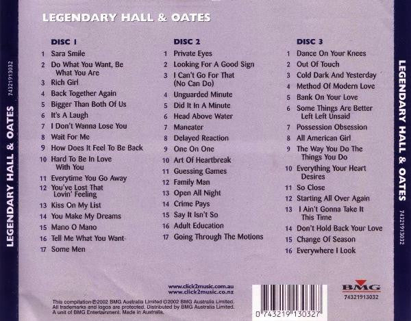 Hall & Oates* : Legendary Hall & Oates (3xCD, Comp)