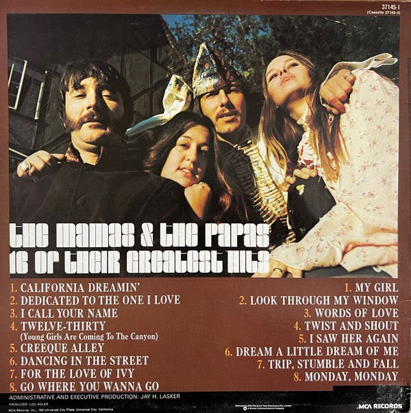 The Mamas & The Papas : 16 Of Their Greatest Hits (LP, Comp, RE)