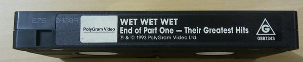 Wet Wet Wet : End Of Part One Their Greatest Hits (VHS, Comp, PAL)
