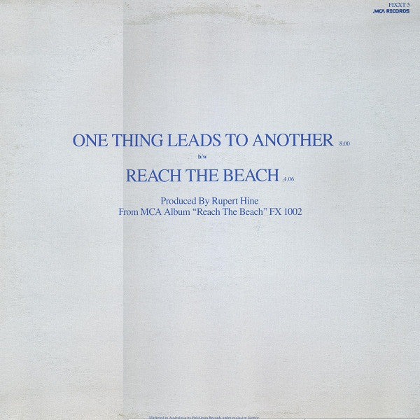 The Fixx : One Thing Leads To Another (12", Single, Ltd)