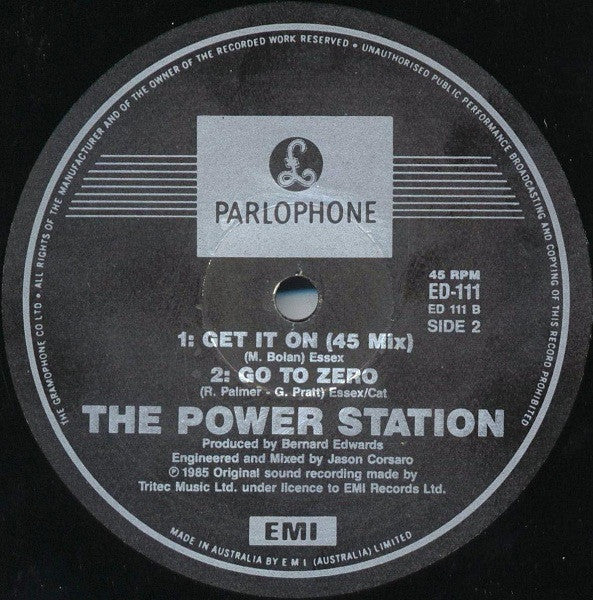The Power Station : Get It On (12", Single)