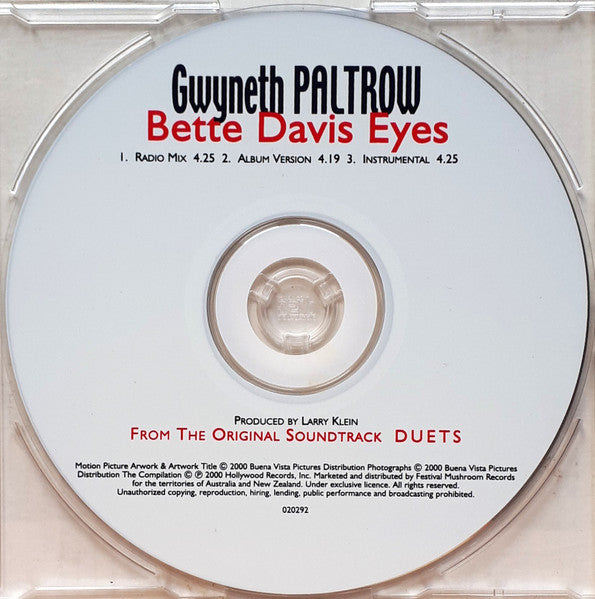 Gwyneth Paltrow : Bette Davis Eyes (CD, Single)