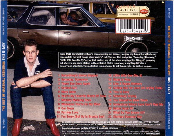 Marshall Crenshaw : This Is Easy: The Best Of Marshall Crenshaw (CD, Comp)