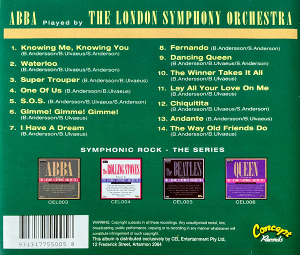 The London Symphony Orchestra* With The London Pop Choir : Abba Played By The London Symphony Orchestra (CD, Album)