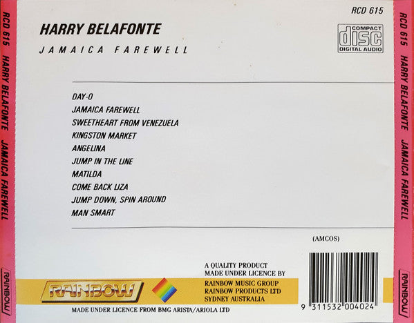 Harry Belafonte : Jamaica Farewell (CD, Comp)