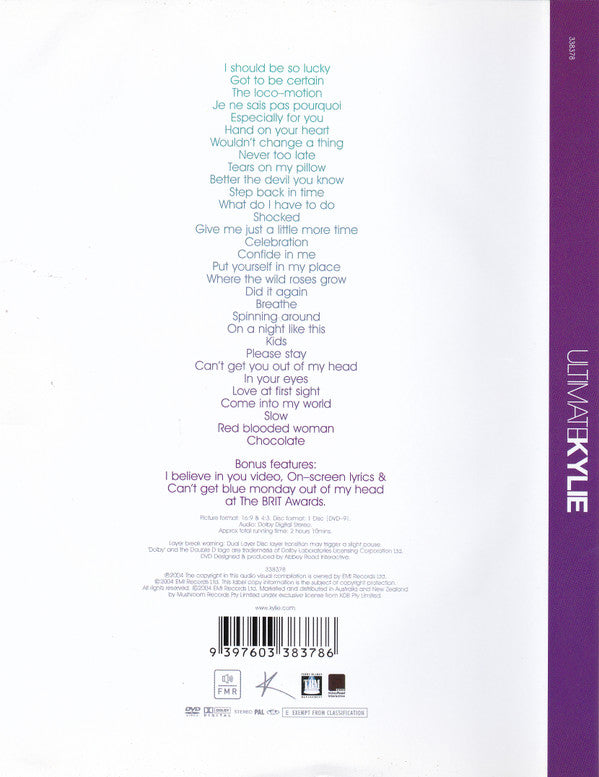 Kylie Minogue : Ultimate Kylie (DVD-V, Comp, PAL)