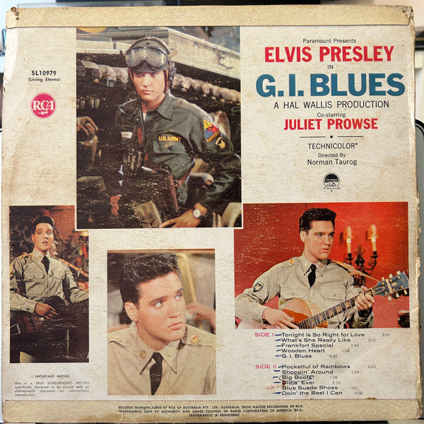 Elvis Presley : G.I. Blues (LP, Album)
