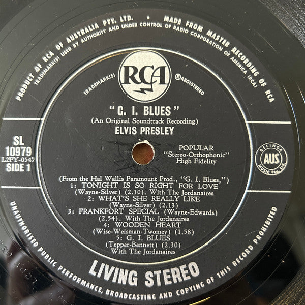 Elvis Presley : G.I. Blues (LP, Album)