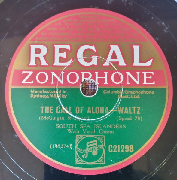 South Sea Islanders : Dreamy Hilo Bay / The Call Of Aloha (Shellac, 10", RE)