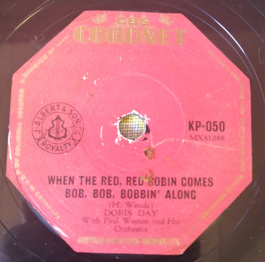 Doris Day With Paul Weston And His Orchestra : The Black Hills Of South Dakota / When The Red Red Robin Comes Bob Bob Bobbin' Along (Shellac, 10")