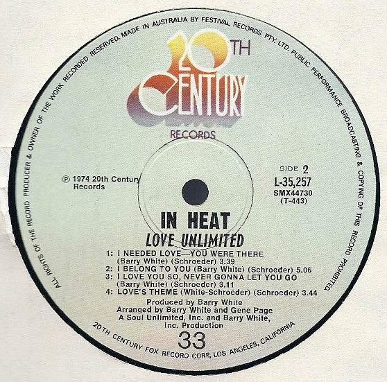Love Unlimited : In Heat (LP, Album)