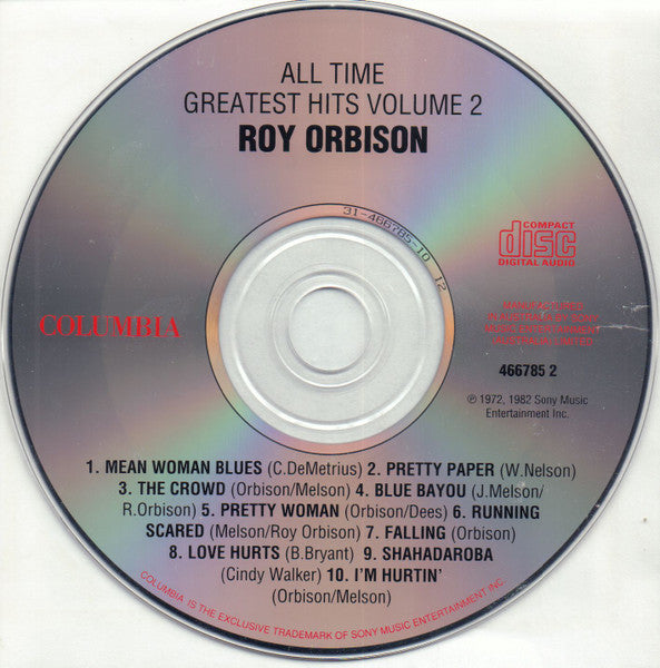 Roy Orbison : The All-Time Greatest Hits Of Roy Orbison Volume 2 (CD, Comp)