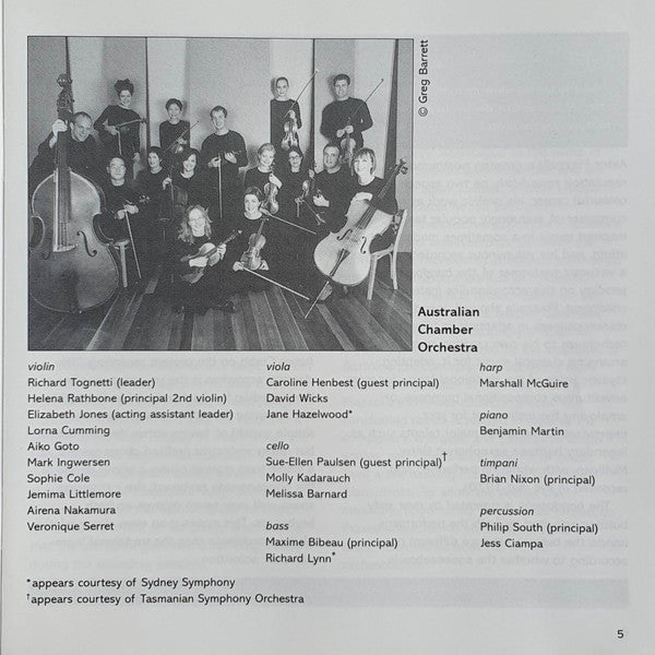 Piazzolla*, James Crabb, Australian Chamber Orchestra, Richard Tognetti : Song Of The Angel (CD, Album)