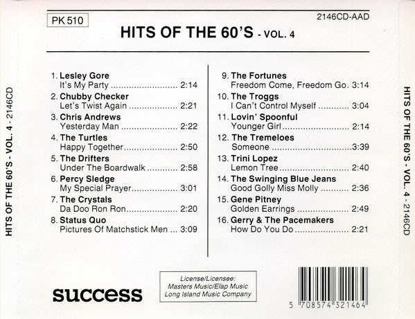 Various : Hits Of The 60's Vol. 4 (CD, Comp)