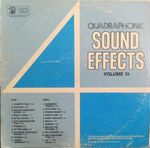 No Artist : Sound Effects, Volume 15 (LP, Quad, Son)
