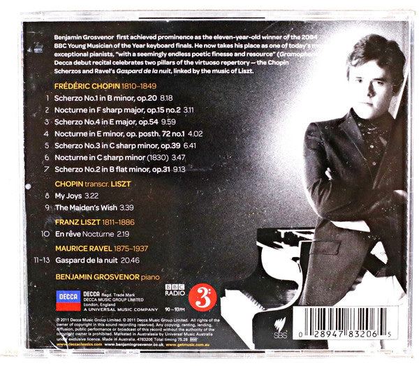Benjamin Grosvenor, Chopin*, Liszt*, Ravel* : Untitled (CD, Album)