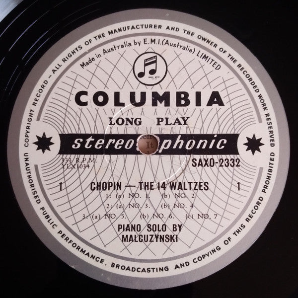 Chopin*, Malcuzynski* : 14 Waltzes (LP)