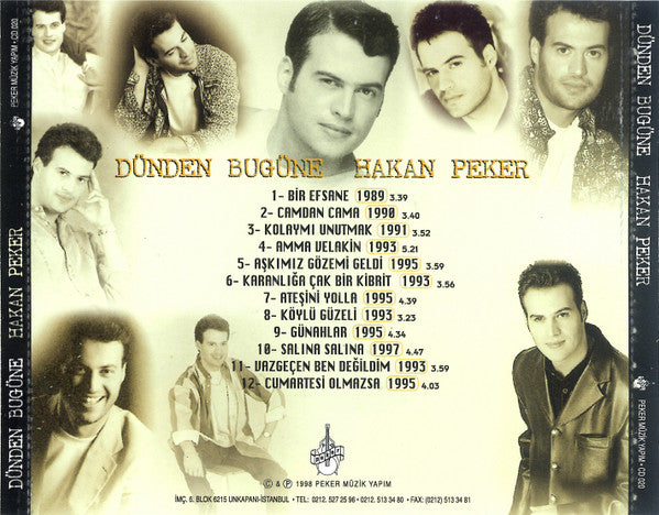 Hakan Peker : Dünden Bugüne Hakan Peker (CD, Album, Comp)