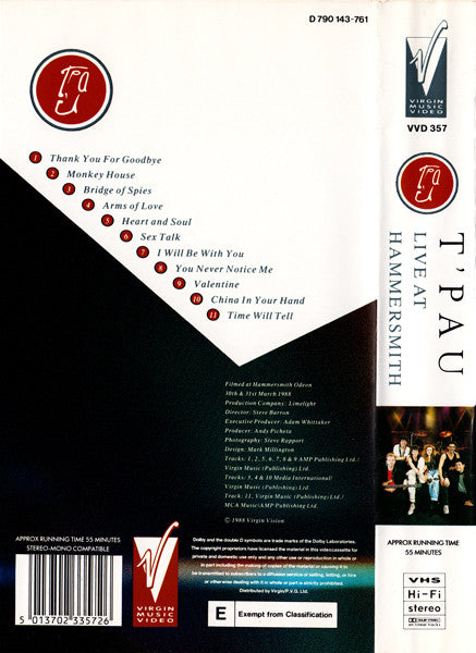T'Pau : Live At Hammersmith (VHS)