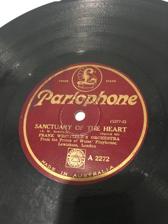 Frank Westfield's Orchestra : Sanctuary Of The Heart / Cavalleria Rusticana (Shellac, 10", 80 RPM)