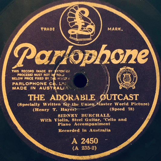 Sidney Burchall / Queenie Kaili & David Kaili : The Adorable Outcast / Fijian Farewell (Shellac, 10", RP)