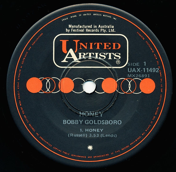 Bobby Goldsboro : Honey (7", EP, Mono, RE)