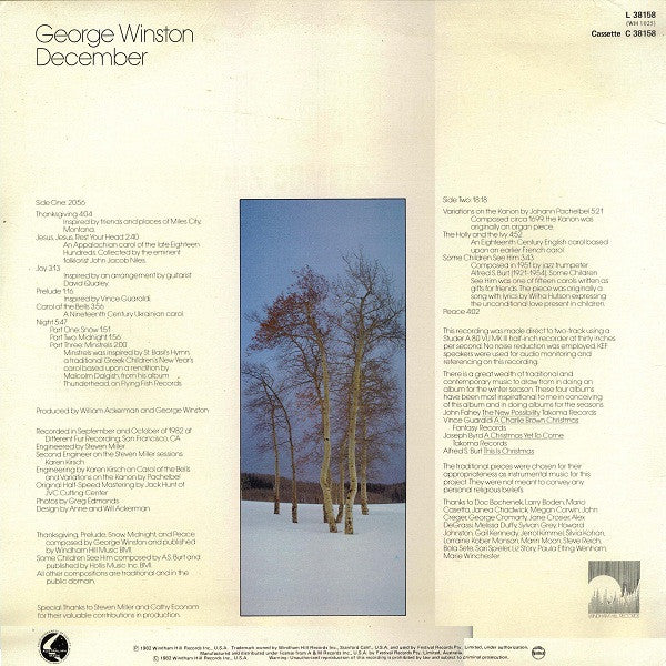 George Winston : December (LP, Album)
